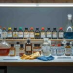 chemicals in a lab kit may potentially cause