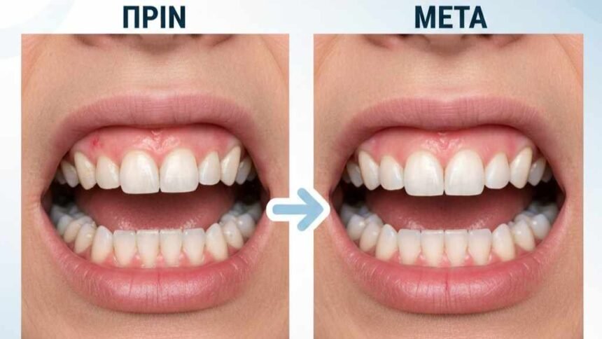 περιοδοντιτιδα πριν και μετα